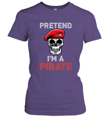 Pretend I'm A Pirate Tee Funny Halloween Party Costume Gift Women's T-Shirt Women's T-Shirt - HHHstores