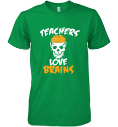 Teachers Love Brains funny Halloween Zombie Men's Premium T-Shirt