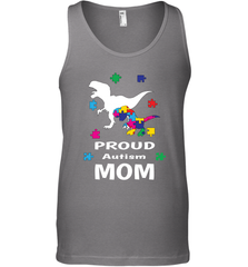 Proud Autism Mom T Rex Dinosaur Autism Awareness Men's Tank Top Men's Tank Top - HHHstores