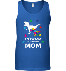 Proud Autism Mom T Rex Dinosaur Autism Awareness Men's Tank Top Men's Tank Top - HHHstores