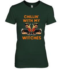 Cool Chillin With My Witches Halloween Costume Women's Premium T-Shirt Women's Premium T-Shirt - HHHstores