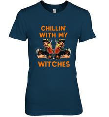 Cool Chillin With My Witches Halloween Costume Women's Premium T-Shirt Women's Premium T-Shirt - HHHstores