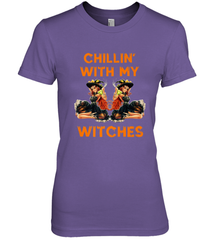 Cool Chillin With My Witches Halloween Costume Women's Premium T-Shirt Women's Premium T-Shirt - HHHstores