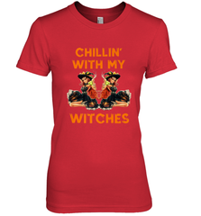 Cool Chillin With My Witches Halloween Costume Women's Premium T-Shirt Women's Premium T-Shirt - HHHstores