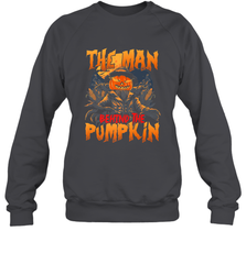 Mens Halloween Fun Dad The Man Behind Pumpkin Gift Crewneck Sweatshirt Crewneck Sweatshirt - HHHstores