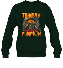 Mens Halloween Fun Dad The Man Behind Pumpkin Gift Crewneck Sweatshirt Crewneck Sweatshirt - HHHstores