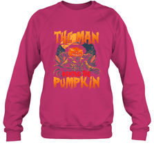 Mens Halloween Fun Dad The Man Behind Pumpkin Gift Crewneck Sweatshirt Crewneck Sweatshirt - HHHstores