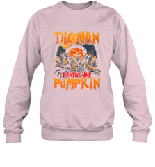 Mens Halloween Fun Dad The Man Behind Pumpkin Gift Crewneck Sweatshirt Crewneck Sweatshirt - HHHstores