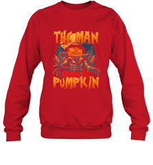 Mens Halloween Fun Dad The Man Behind Pumpkin Gift Crewneck Sweatshirt Crewneck Sweatshirt - HHHstores