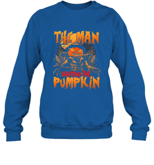 Mens Halloween Fun Dad The Man Behind Pumpkin Gift Crewneck Sweatshirt Crewneck Sweatshirt - HHHstores