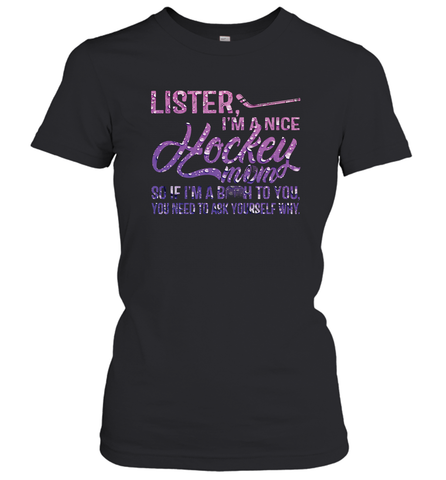 HOCKEY Nice Hockey Mom Women's T-Shirt Women's T-Shirt / Black / XS Women's T-Shirt - HHHstores