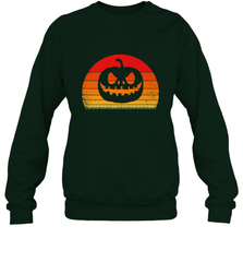 Retro Pumpkin Silhouette  Vintage Halloween Crewneck Sweatshirt Crewneck Sweatshirt - HHHstores