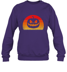 Retro Pumpkin Silhouette  Vintage Halloween Crewneck Sweatshirt Crewneck Sweatshirt - HHHstores