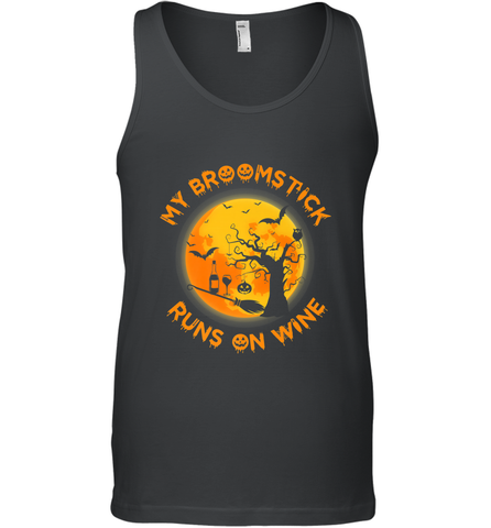 My Broomstick Runs On Wine Funny Halloween Costume Witch Men's Tank Top Men's Tank Top / Black / XS Men's Tank Top - HHHstores
