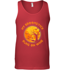My Broomstick Runs On Wine Funny Halloween Costume Witch Men's Tank Top Men's Tank Top - HHHstores