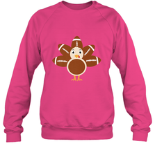 Funny Football Turkey Fall Thanksgiving Football Crewneck Sweatshirt Crewneck Sweatshirt - HHHstores