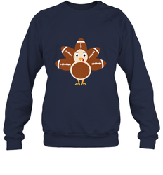 Funny Football Turkey Fall Thanksgiving Football Crewneck Sweatshirt