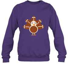 Funny Football Turkey Fall Thanksgiving Football Crewneck Sweatshirt Crewneck Sweatshirt - HHHstores
