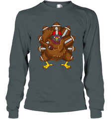 Cool Turkey Football Feathers Funny Thanksgiving Sports Long Sleeve T-Shirt Long Sleeve T-Shirt - HHHstores