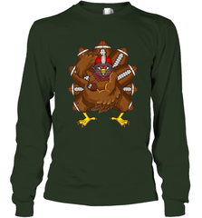 Cool Turkey Football Feathers Funny Thanksgiving Sports Long Sleeve T-Shirt Long Sleeve T-Shirt - HHHstores