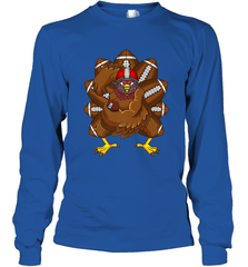Cool Turkey Football Feathers Funny Thanksgiving Sports Long Sleeve T-Shirt Long Sleeve T-Shirt - HHHstores