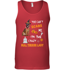 YOU CAN'T SCARE ME I'M THE CRAZY BULL TERRIER LADY SHIRT Men's Tank Top Men's Tank Top - HHHstores