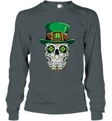 Sugar Skull Leprechaun T Shirt St Patricks Day Women Men Long Sleeve T-Shirt Long Sleeve T-Shirt - HHHstores