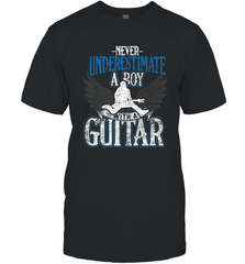 Guitarist Men Boys  Never Underestimate A Boy With A Guitar Men's T-Shirt Men's T-Shirt - HHHstores