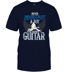 Guitarist Men Boys  Never Underestimate A Boy With A Guitar Men's T-Shirt