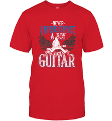 Guitarist Men Boys  Never Underestimate A Boy With A Guitar Men's T-Shirt Men's T-Shirt - HHHstores