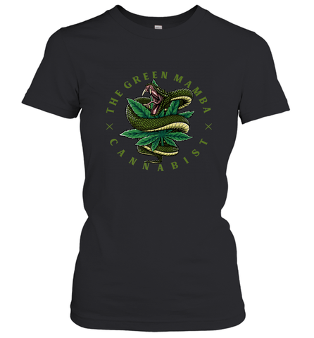 The Green Mamba, Cannabist, Weed Grower Pot Smoker Women's T-Shirt Women's T-Shirt / Black / S Women's T-Shirt - HHHstores