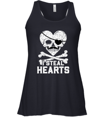 I Steal Hearts Valentine's Day Pirate Skull Art Graphics Women's Racerback Tank Women's Racerback Tank - HHHstores