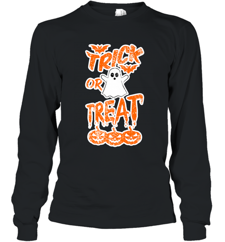 Trick Or Treat Halloween Long Sleeve T-Shirt Long Sleeve T-Shirt / Black / S Long Sleeve T-Shirt - HHHstores