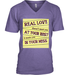 Real love funny quotes for valentine (2) Men's V-Neck Men's V-Neck - HHHstores
