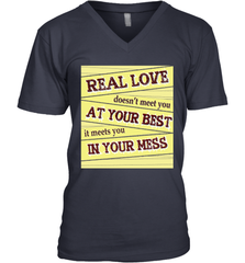 Real love funny quotes for valentine (2) Men's V-Neck Men's V-Neck - HHHstores