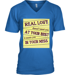 Real love funny quotes for valentine (2) Men's V-Neck Men's V-Neck - HHHstores