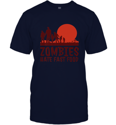 Zombies Hate Fast Food Funny Halloween Men's T-Shirt