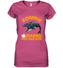 Zombie Shark Doo Doo Doo Halloween Shake Costume Lover Gifts Women's V-Neck T-Shirt Women's V-Neck T-Shirt - HHHstores