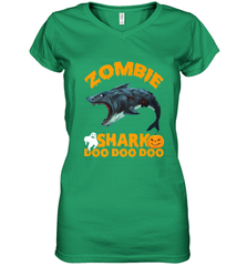 Zombie Shark Doo Doo Doo Halloween Shake Costume Lover Gifts Women's V-Neck T-Shirt Women's V-Neck T-Shirt - HHHstores
