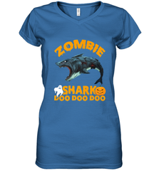 Zombie Shark Doo Doo Doo Halloween Shake Costume Lover Gifts Women's V-Neck T-Shirt Women's V-Neck T-Shirt - HHHstores