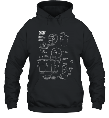 Aqua Teen Hunger Force Master Shake Sculptin Diagram Hooded Sweatshirt Hooded Sweatshirt / Black / S Hooded Sweatshirt - HHHstores
