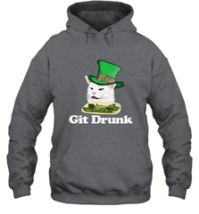 Git Drunk Funny Arguing Cat Meme St Patricks Day Hooded Sweatshirt Hooded Sweatshirt - HHHstores