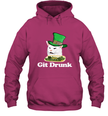 Git Drunk Funny Arguing Cat Meme St Patricks Day Hooded Sweatshirt Hooded Sweatshirt - HHHstores