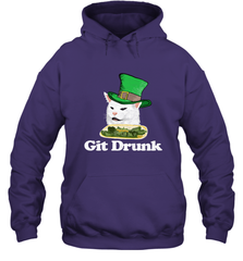 Git Drunk Funny Arguing Cat Meme St Patricks Day Hooded Sweatshirt Hooded Sweatshirt - HHHstores