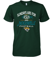 Sundays Are For Jesus and Jacksonville Funny Football Men's Premium T-Shirt Men's Premium T-Shirt - HHHstores