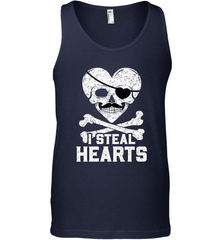 I Steal Hearts Valentine's Day Pirate Skull Art Graphics Men's Tank Top Men's Tank Top - HHHstores