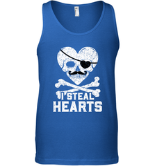 I Steal Hearts Valentine's Day Pirate Skull Art Graphics Men's Tank Top Men's Tank Top - HHHstores