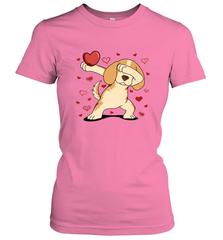 Dog Dabbing Heart For Valentine's Day Art Graphics Gift Women's T-Shirt Women's T-Shirt - HHHstores