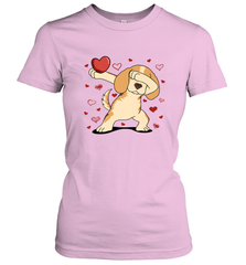 Dog Dabbing Heart For Valentine's Day Art Graphics Gift Women's T-Shirt Women's T-Shirt - HHHstores