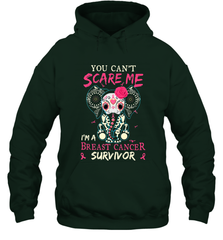 You can't Scare Me I'm Breast Cancer Survivor Elephant Funny Hooded Sweatshirt Hooded Sweatshirt - HHHstores